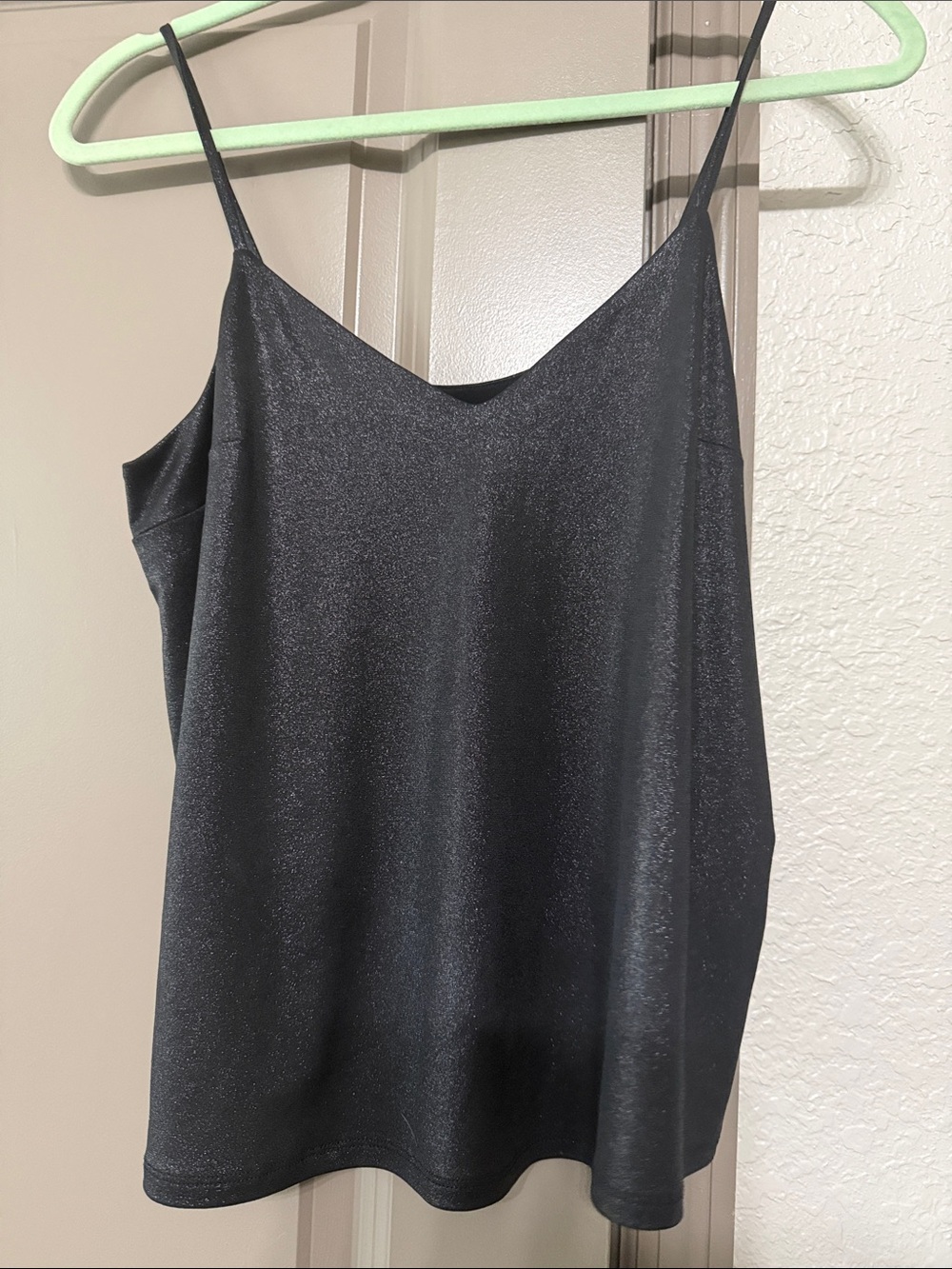 Express Black Shimmer Spaghetti-Strap Cami